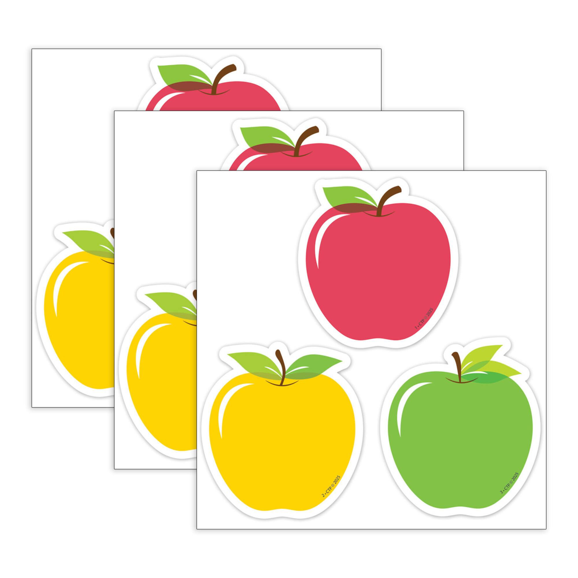 Creative Teaching Press® Apple Time Apples Designer Cut-Outs, 3", 36 Per Pack, 3 Packs